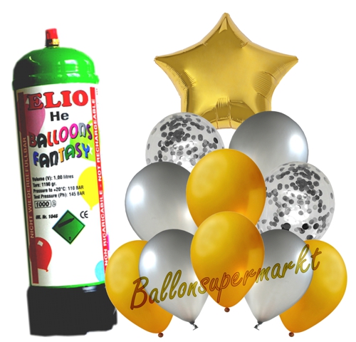 Ballons-und-Helium-Set-Mini-Golden-Star-Dekoration-zu-Silvester-Geburtstag-Weihnachten-Hochzeit-11-Ballons-Einweg