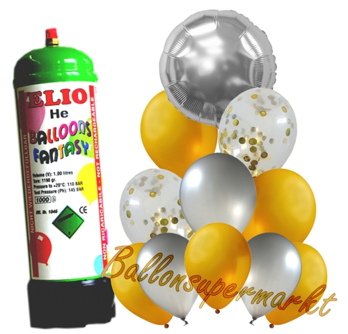 Ballons-und-Helium-Set-Mini-Silver-Circle-Dekoration-zu-Silvester-Geburtstag-Weihnachten-Hochzeit-11-Ballons-Einweg