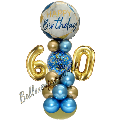 Ballonsdekoration-LED-Happy-Birthday-60-Blau-Gold-Deko-Tischdeko-zum-60.-Geburtstag