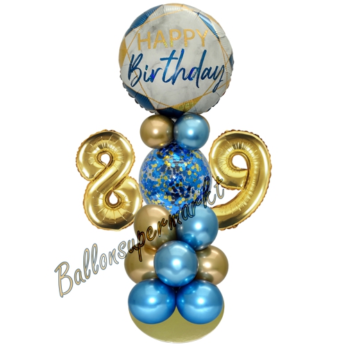 Ballonsdekoration-LED-Happy-Birthday-89-Blau-Gold-Deko-Tischdeko-zum-89.-Geburtstag
