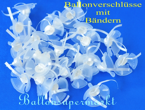 Premium Ballonverschlüsse mit Polybändern