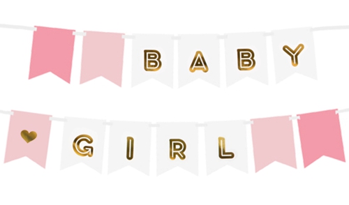 Banner-Baby-Girl-Dekoration-zu-Geburt-Taufe-Babyparty-Maedchen-Geschenk