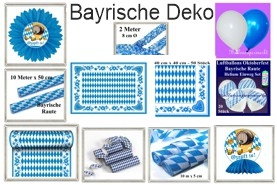 Bayrische Festdekoration und Luftballons