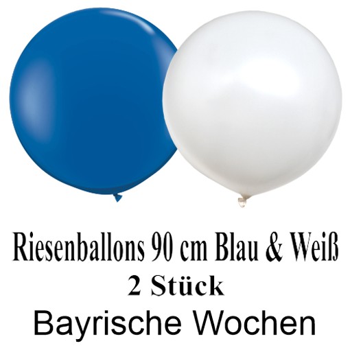 Bayrische-Wochen-Deko-Riesenballons-blau-weiss