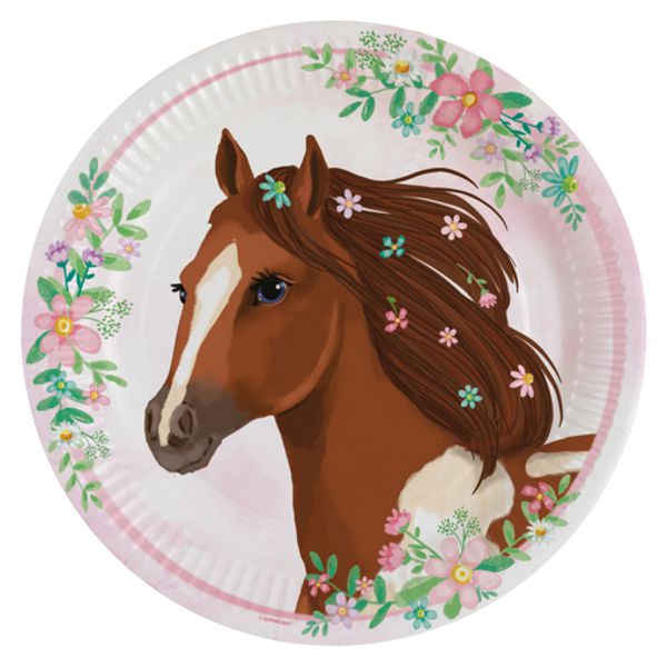 Partyteller-Pferde-Tischdekoration-Kindergeburtstag-Pony-Wendy-Reiterhof