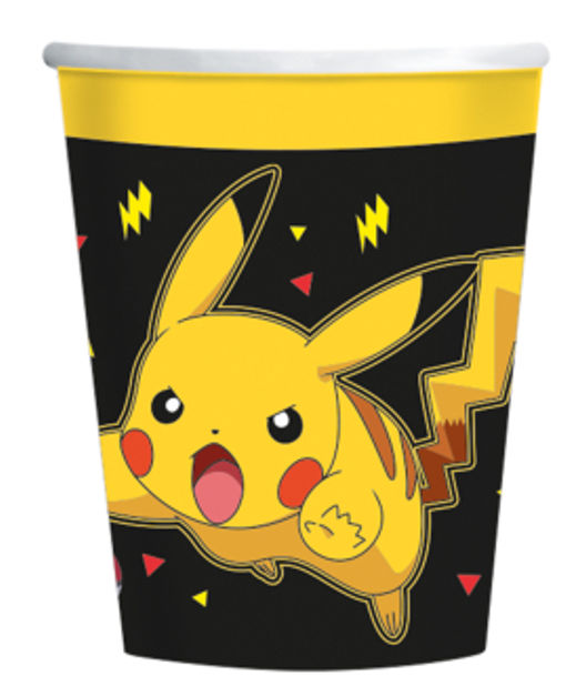 Partybecher-Pokemon-Partydekoration-Pikachu-Tischdeko-zum-Kindergeburtstag