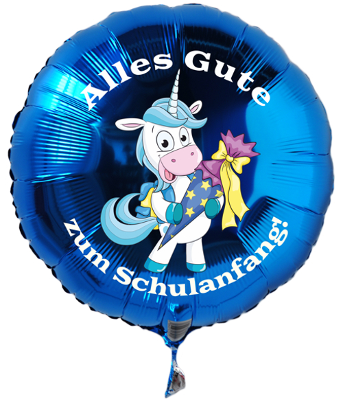 Blauer-Luftballon-mit-Einhorn-Alles-Gute-zum-Schulanfang