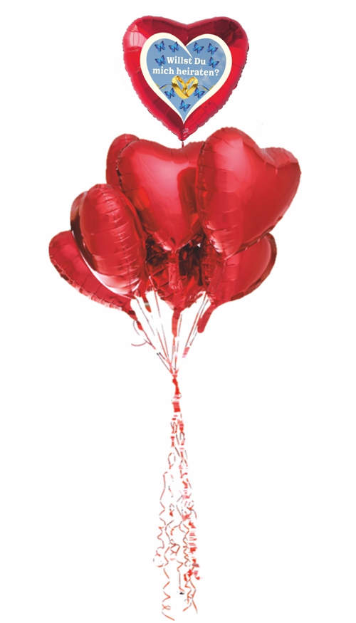 Bouquet-aus-Herzluftballons-Heiratsantrag-Willst Du-mich-heiraten