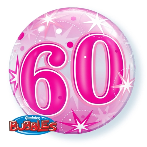 Bubble-Ballon-60.-Geburtstag-Happy-Birthday-Pink-Luftballon-Geburtstag-Fest-Feier