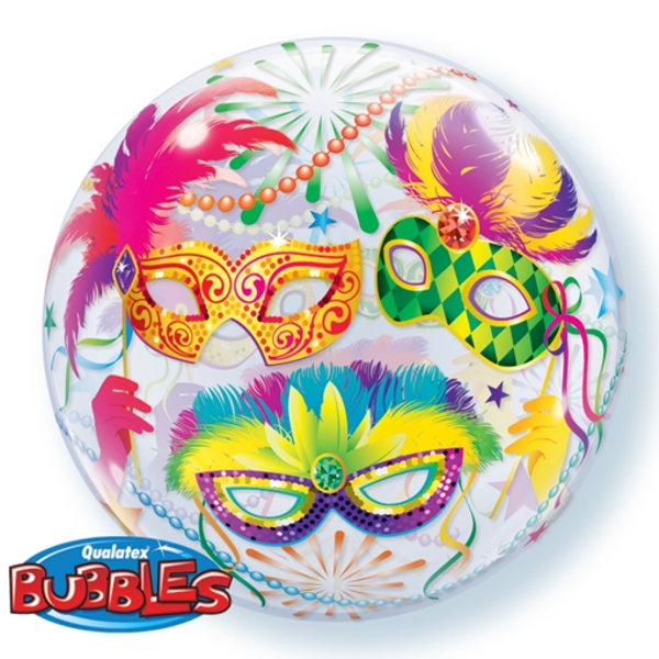 Bubble-Ballon-Masquerade-Masken-Luftballon-Dekoration-Karneval