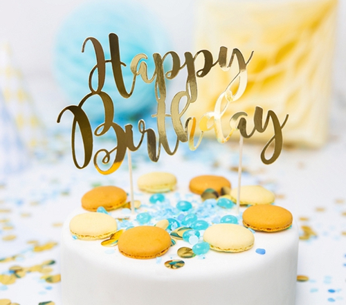 Cake-Topper-Happy-Birthday-gold-Kuchendekoration-Tortendeko-Dekoration-zum-Geburtstag-Dekobeispiel