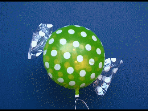 Candy-Luftballon-mit-Ballongas-Helium-Melon-Dots