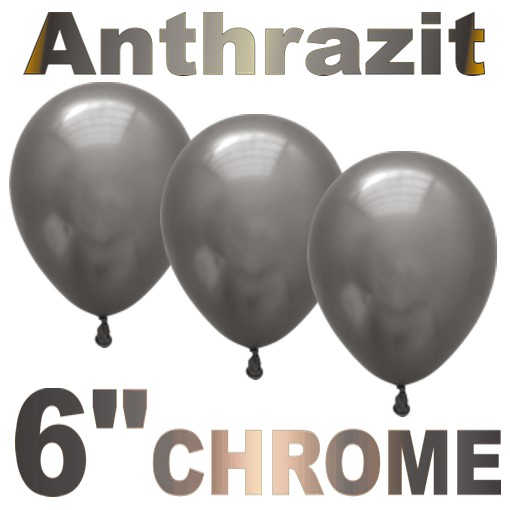 Chrome-Luftballons-Anthrazit-15-cm-10-Stueck