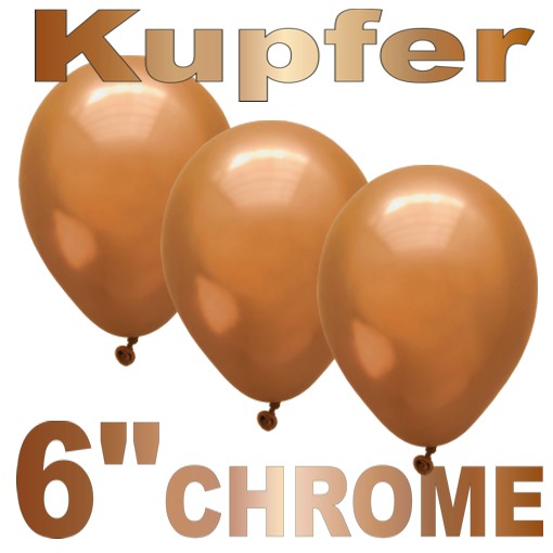 Chrome-Luftballons-Kupfer-15-cm-10-Stueck