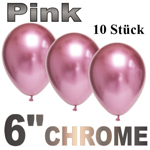 Chrome-Luftballons-Pink-15-cm-10-Stueck
