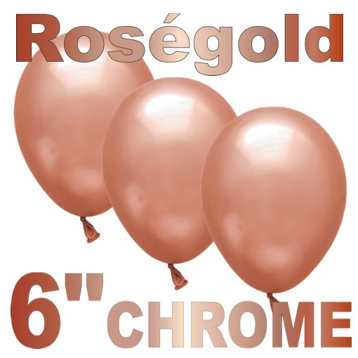 Chrome-Luftballons-Rosegold-15-cm-10-Stueck