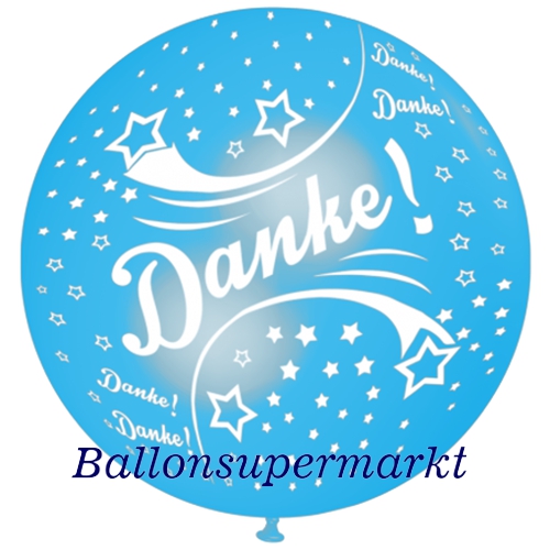 Danke-Luftballon-Riesenballon-himmelblau