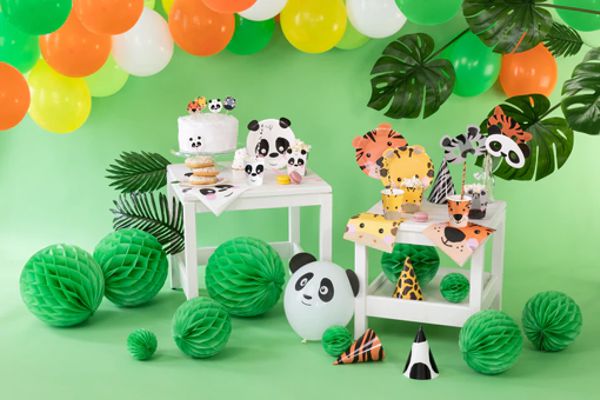 Servietten-Dschungeltiere-Partydekoration-Kindergeburtstag-Tiere-Tischdeko-Safari