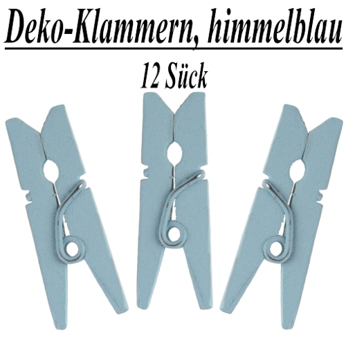 Deko-Klammern-himmelblau-Dekoration-Geschenkverpackung