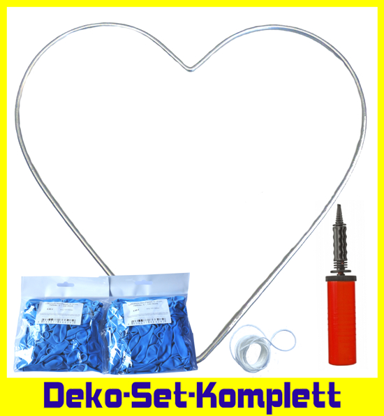 Deko-Komplett Set zum Selbermachen, Ballondekoration, Herz aus Luftballons zur Dekoration ihrer Hochzeit