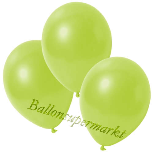 Deko-Metallic-Luftballons-Apfelgruen-Ballons-aus-Natur-Latex-zur-Dekoration