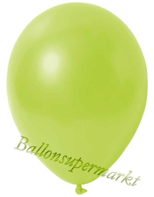 Deko-Metallic-Luftballons-Apfelgruen-Ballons-aus-Natur-Latex