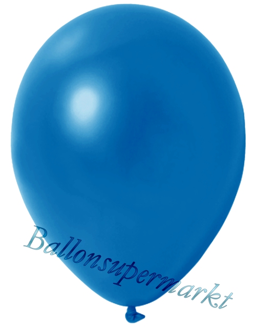 Deko-Metallic-Luftballons-Blau-Ballons-aus-Natur-Latex
