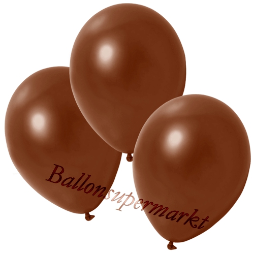 Deko-Metallic-Luftballons-Braun-Ballons-aus-Natur-Latex-zur-Dekoration