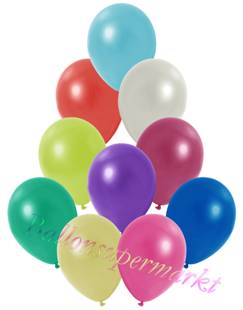 Deko-Metallic-Luftballons-Bunt-Gemischt-Ballons-aus-Natur-Latex-zur-Dekoration