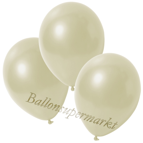 Deko-Metallic-Luftballons-Elfenbein-Ballons-aus-Natur-Latex-zur-Dekoration
