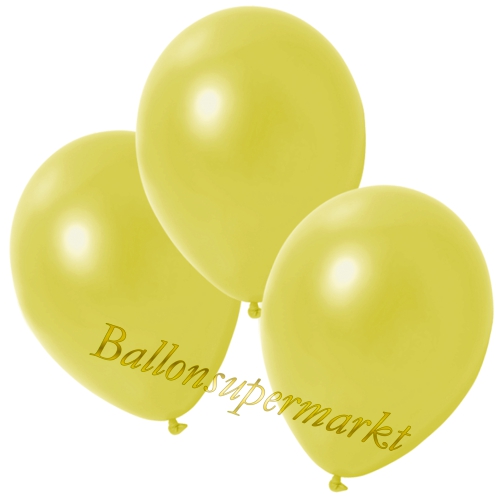 Deko-Metallic-Luftballons-Gelb-Ballons-aus-Natur-Latex-zur-Dekoration