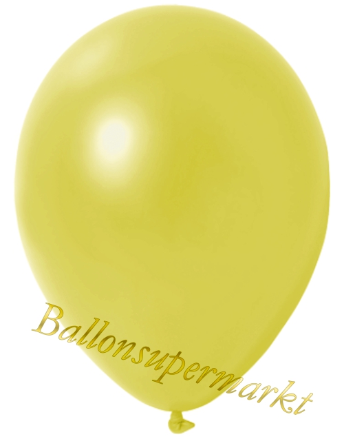 Deko-Metallic-Luftballons-Gelb-Ballons-aus-Natur-Latex