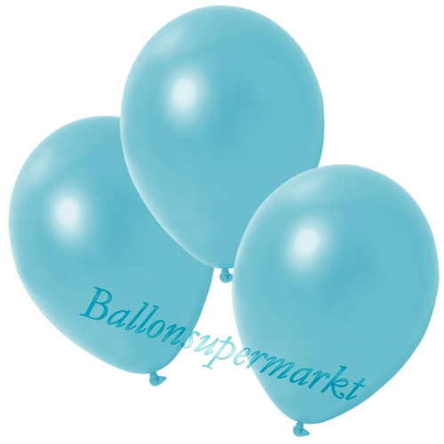 Deko-Metallic-Luftballons-Hellblau-Ballons-aus-Natur-Latex-zur-Dekoration