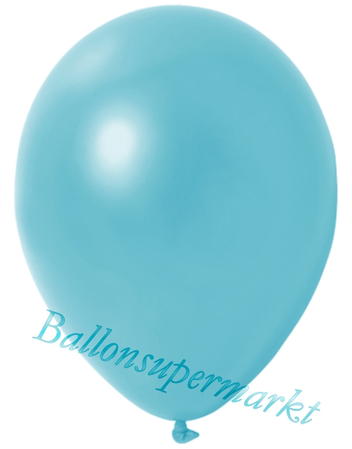 Deko-Metallic-Luftballons-Hellblau-Ballons-aus-Natur-Latex