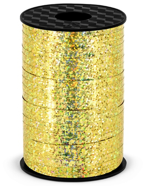 Dekoband-holografisch-Gold-Ballonband-Polyband-Dekoration
