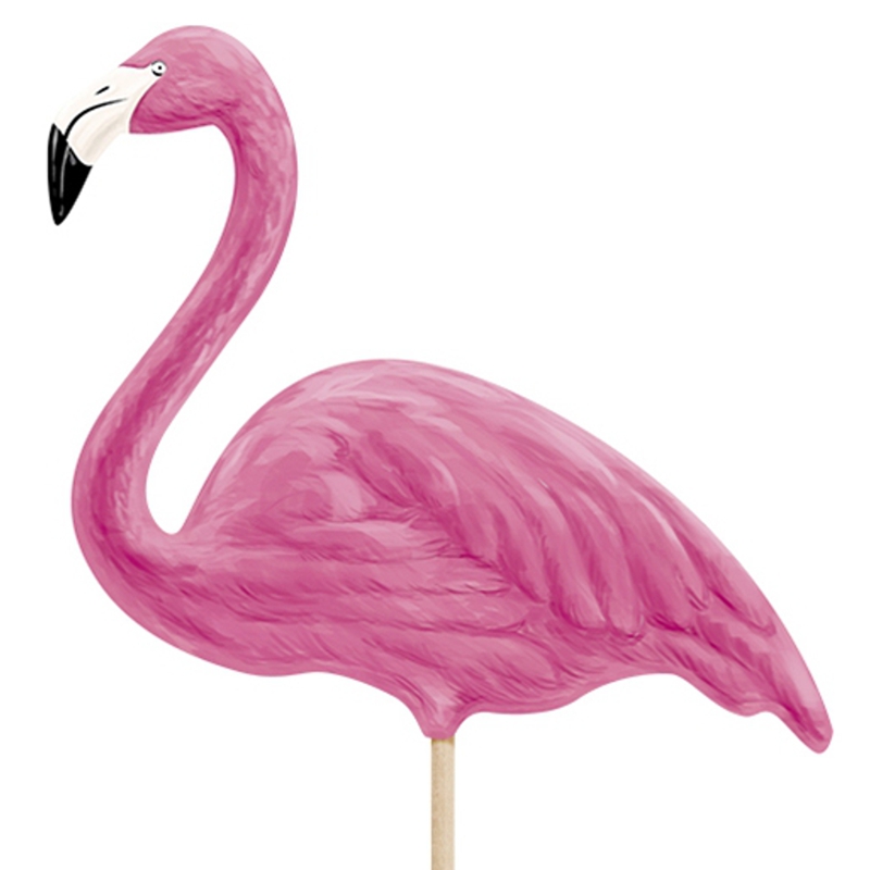 Dekopicker-Flamingo-Tischdekoration-Hawaii-Party