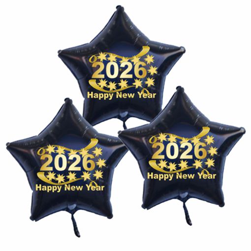 Dekoration-Silvester-3-Sternballons-aus-Folie-Happy-New-Year-2026