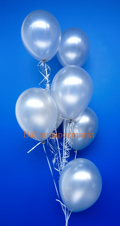 Dekoration-Silvester-Silberne-Luftballons