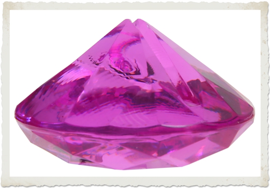 Diamant-Tischkartenhalter-Fuchsia