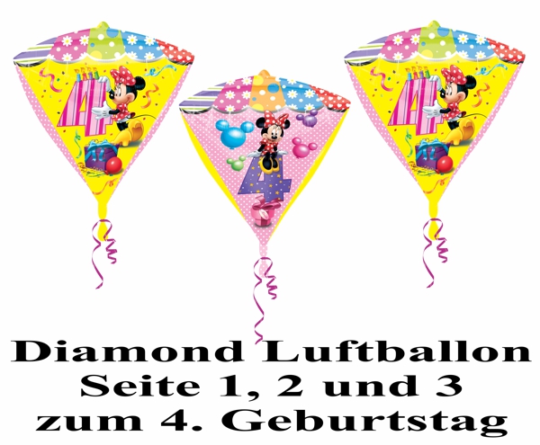 Diamond-Luftballon-aus-Folie-mit-Minnie-Mouse-zum-4.-Geburtstag