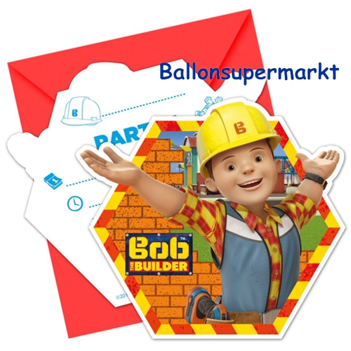 Einladungskarten-Bob-der-Baumeister-Partydekoration-Kindergeburtstag-Bob-the-Builder