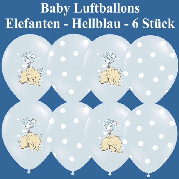 Elefanten-Baby-Luftballons-Hellblau