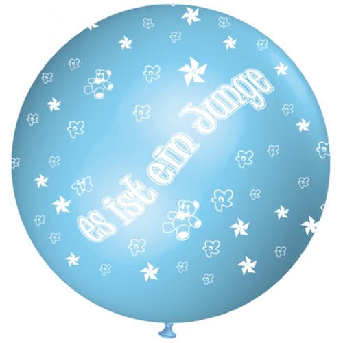 Es-ist-ein-Junge-Luftballon-Riesenballon-babyblau-zur-Geburt-Taufe