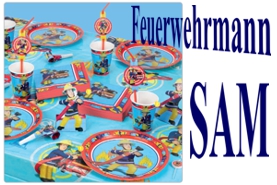 Feuerwehrmann-Sam-Kindergeburtstag-Partydekoration-und-Luftballons