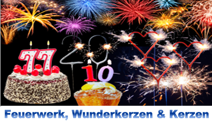 Feuerwerk, Wunderkerzen, Kerzen