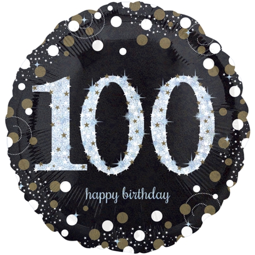 Folienballon-100-Geburtstag-Sparkling-Birthday-100-Luftballon-holografisch-Geschenk