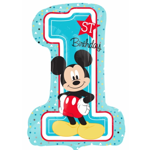 Folienballon-1st-Birthday-Micky-Maus-Shape-Zahl-zum-1.-Kindergeburtstag-Geschenk-Disney