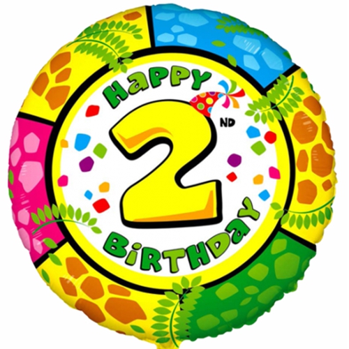 Folienballon-2.-Geburtstag-Happy-Birthday-Animalloon-2-Luftballon-Geschenk-Dekoration-Kindergeburtstag