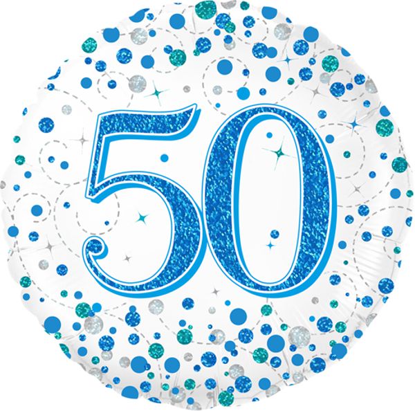 Folienballon-Sparkling-Fizz-Blue-50-Luftballon-holografisch-50-Geburtstag-Geschenk-Jubilaeum