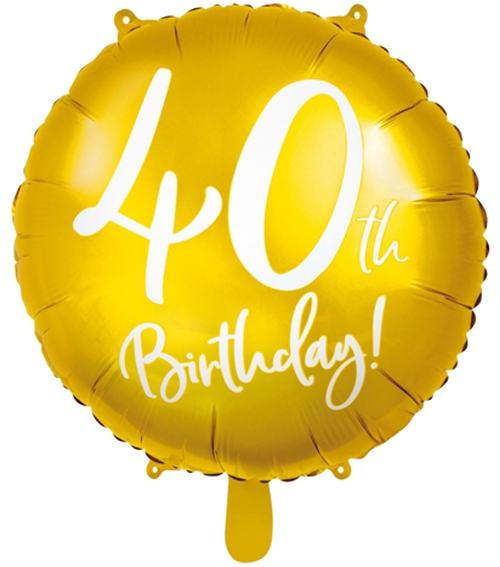 Folienballon-40th-Birthday-Gold-zum-40-Geburtstag-Luftballon-Geschenk-Dekoration